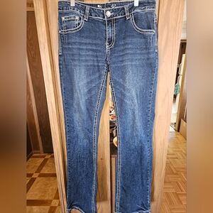 Cedar Rose Sz 29x34 Rhinestone Embellishments/ Stitching Detail Jeans